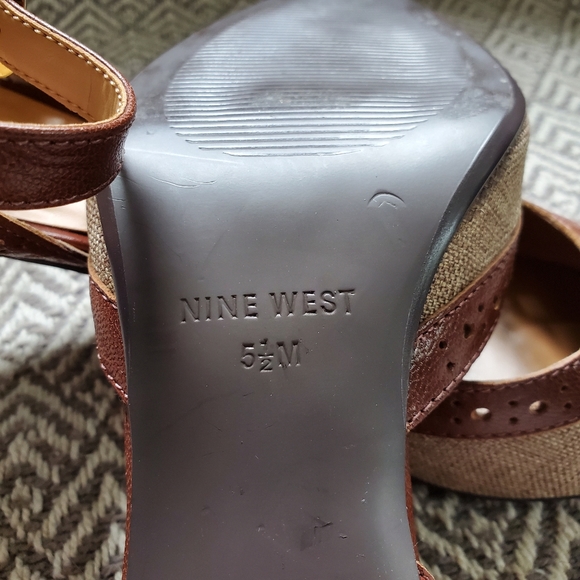 Nine West Ankle Strap Leather Heel - Picture 9 of 11